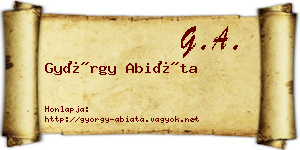 György Abiáta névjegykártya